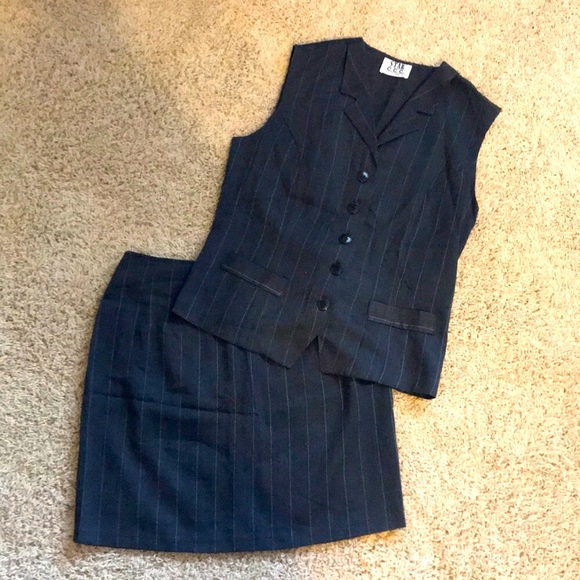 city clothing Dresses & Skirts - Pinstripe suit (skirt/vest top)